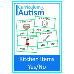 Kitchen Items Vocabulary Yes No Cards